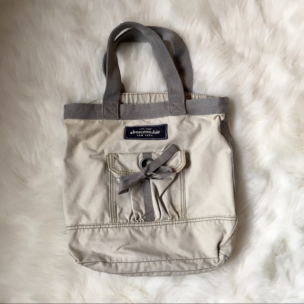 abercrombie large gray tote bag